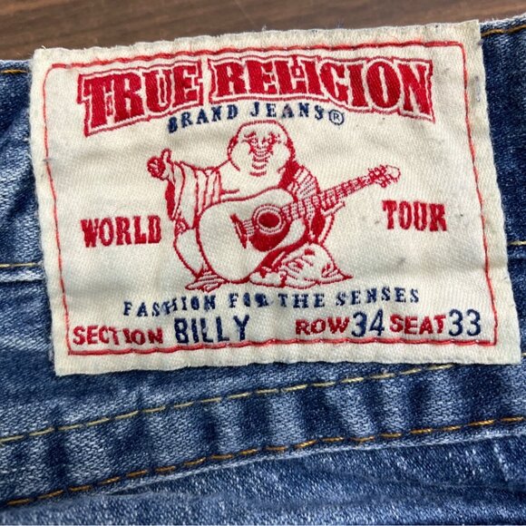 True Religion Womens Embroidered Bootcut Jeans Section Billy Medium Wash - Picture 10 of 12